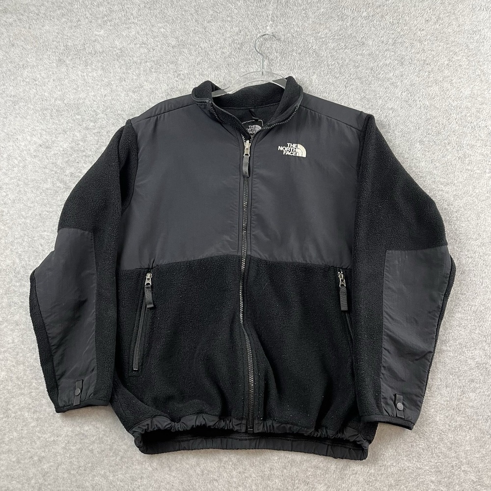 The North Face Denali Jacket Boys XL 18/20 Black Fleece Polartec Full Zip Coat‎